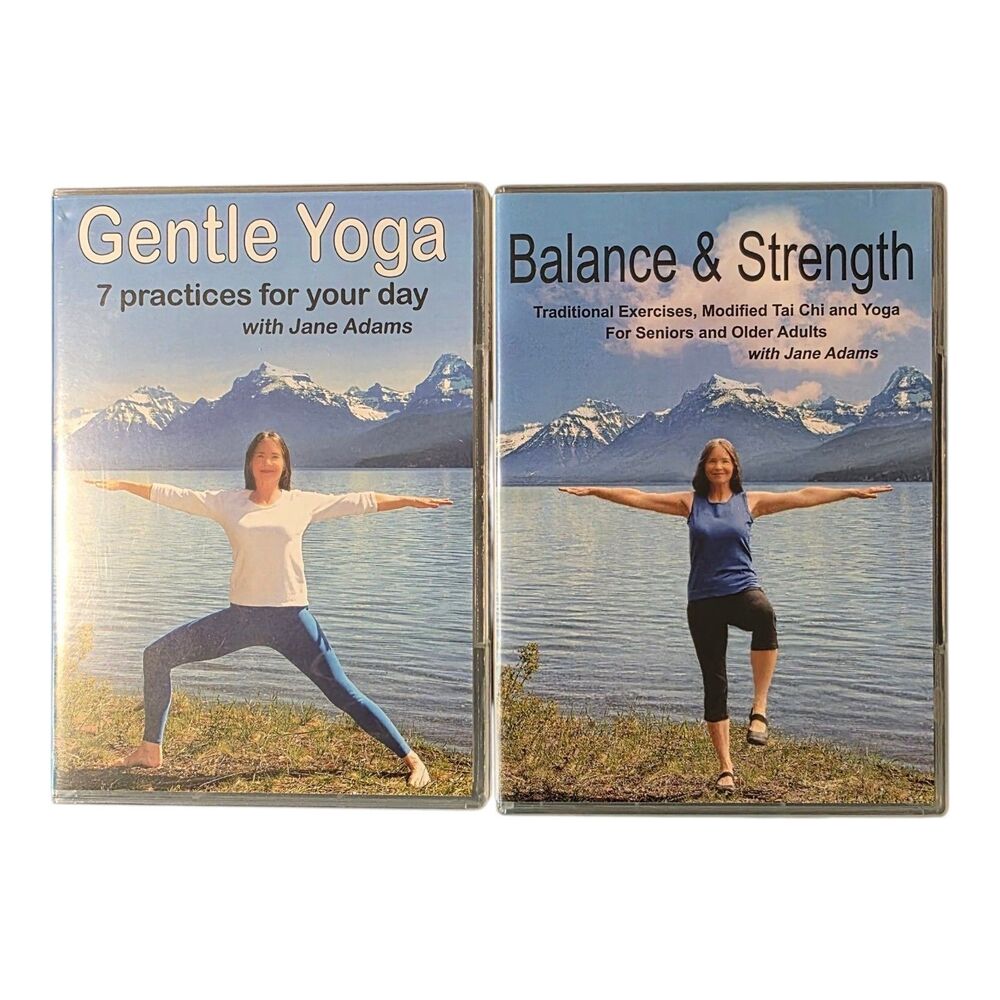 Balance & Strength Exercises & Gentle Yoga: Jane Adams Lot of 2 DVD